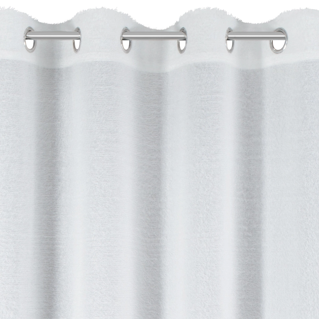 Záves 140x250 cm biely na kovové krúžky AGIS