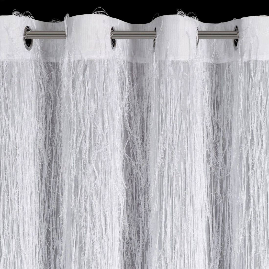 Záves 140x250 cm biely na kovové krúžky AURORA Eva Minge