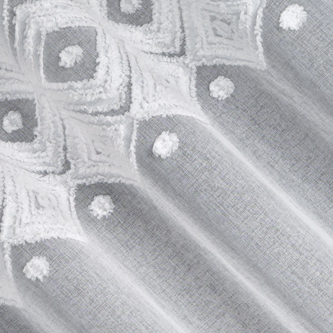 Záves 140x250 cm biely na kovové krúžky ESTERA