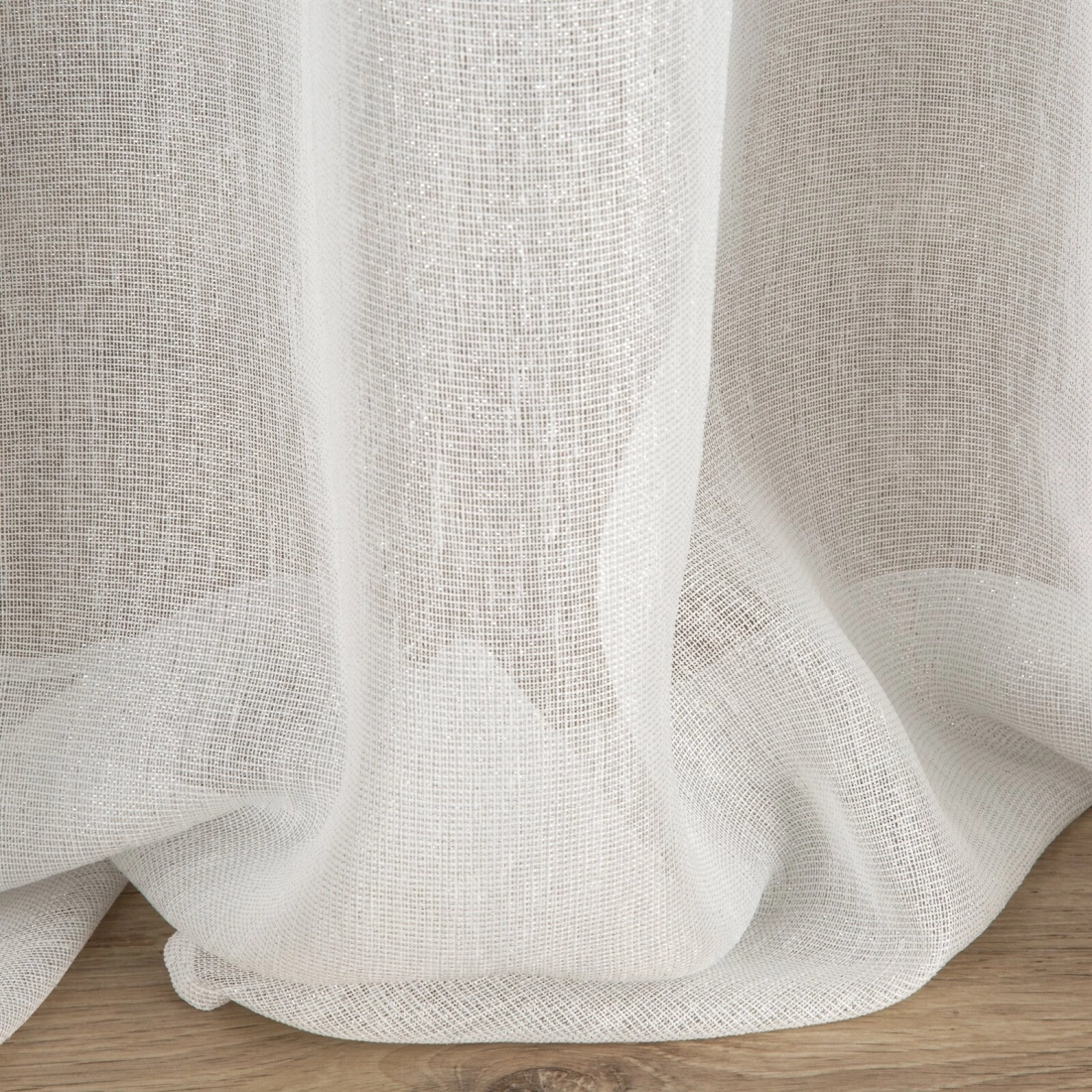 Závěs 140 x 250 cm bílý na kovových kroužcích FELICIA