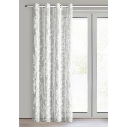 Záves 140x250 cm biely na kovové krúžky HOLI