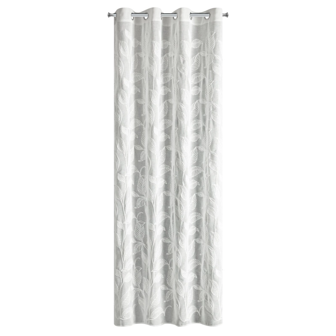 Záves 140x250 cm biely na kovové krúžky HOLI