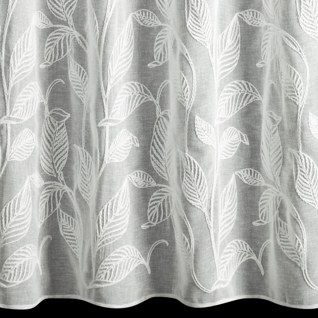 Záves 140x250 cm biely na kovové krúžky HOLI