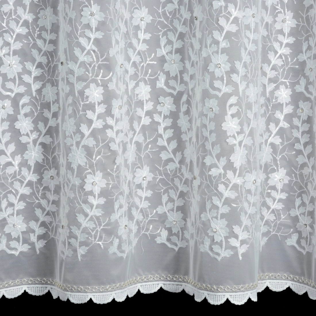 Záves 140x250 cm biely na kovové krúžky INGA EVA MINGE