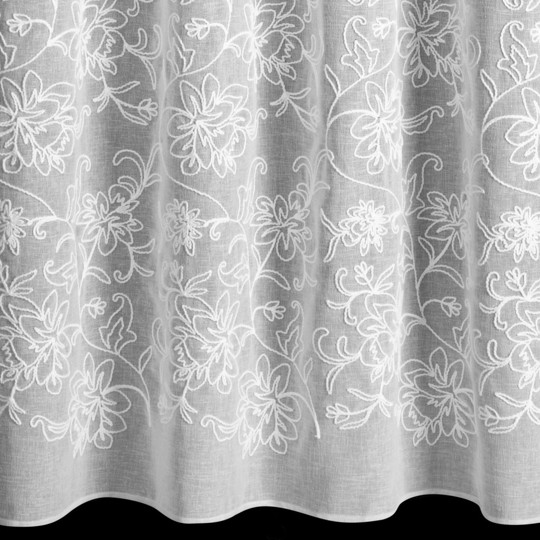 Záves 140x250 cm biely na kovové krúžky LILY