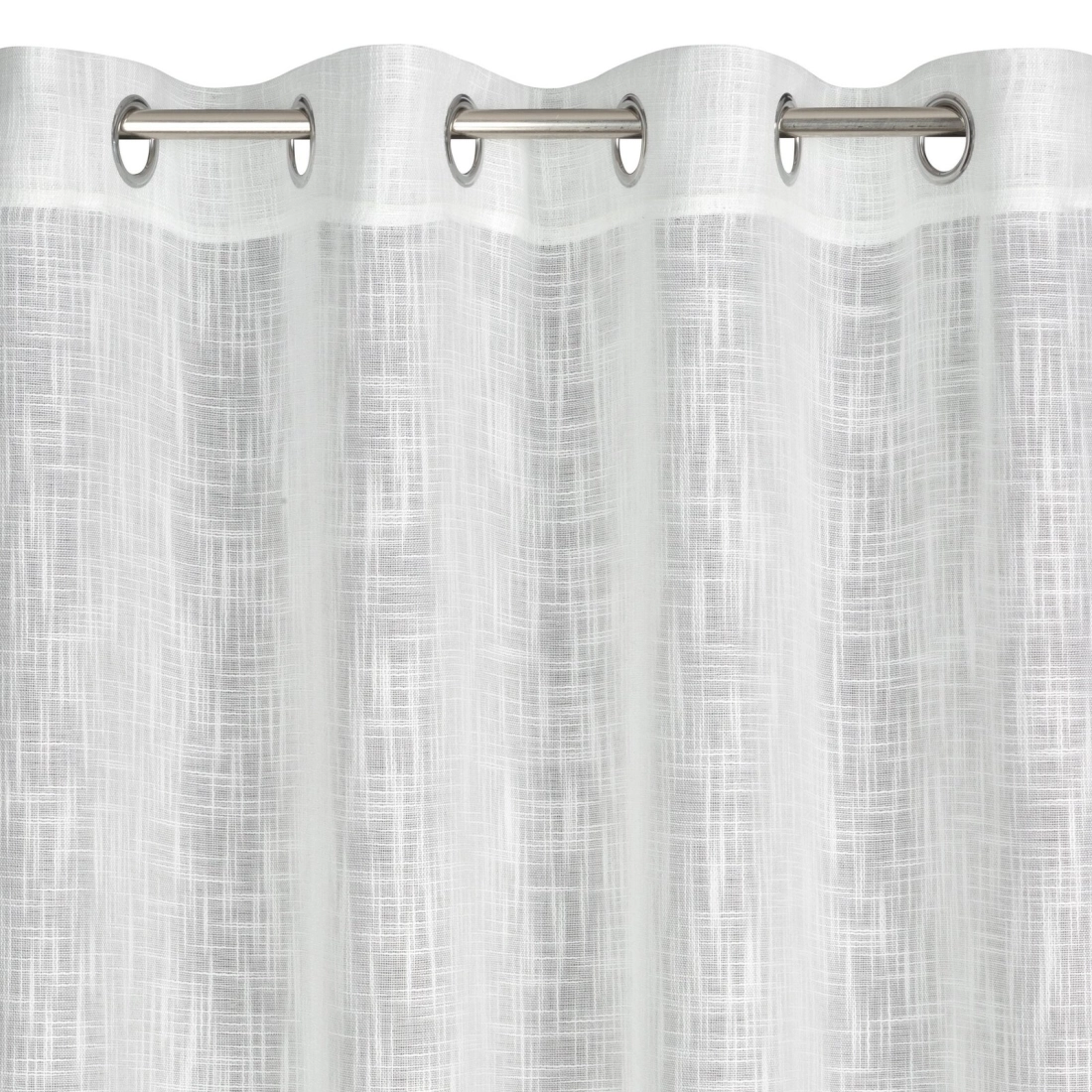 Záves 140x250 cm biely na kovové krúžky LIREN