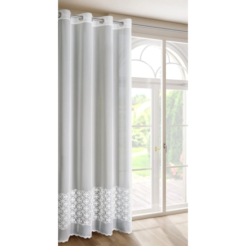 Záves 140x250 cm biely na kovové krúžky LIWIA EVA MINGE