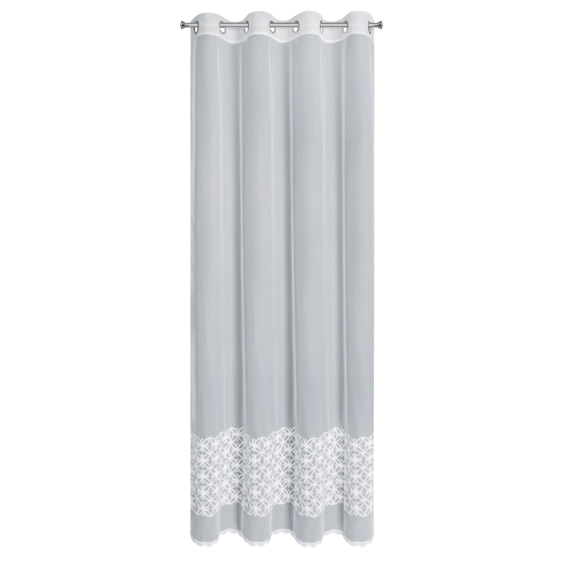 Záves 140x250 cm biely na kovové krúžky LIWIA EVA MINGE