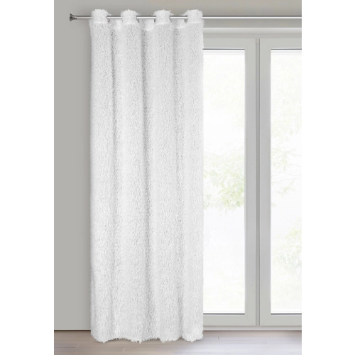 Záves 140x250 cm biely na kovové krúžky MARION