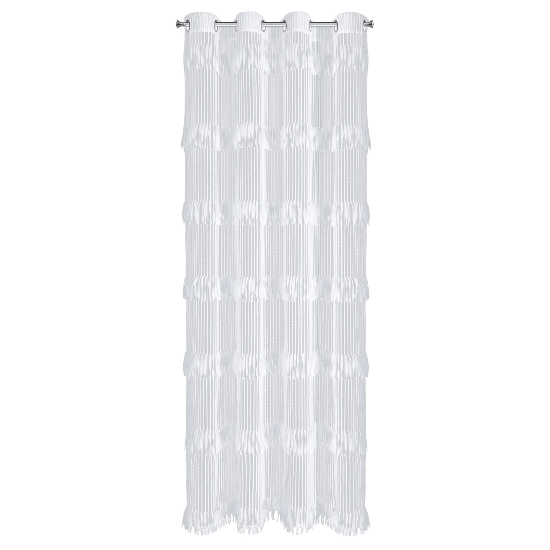 Záves 140x250 cm biely na kovové krúžky SOTERA Eva Minge