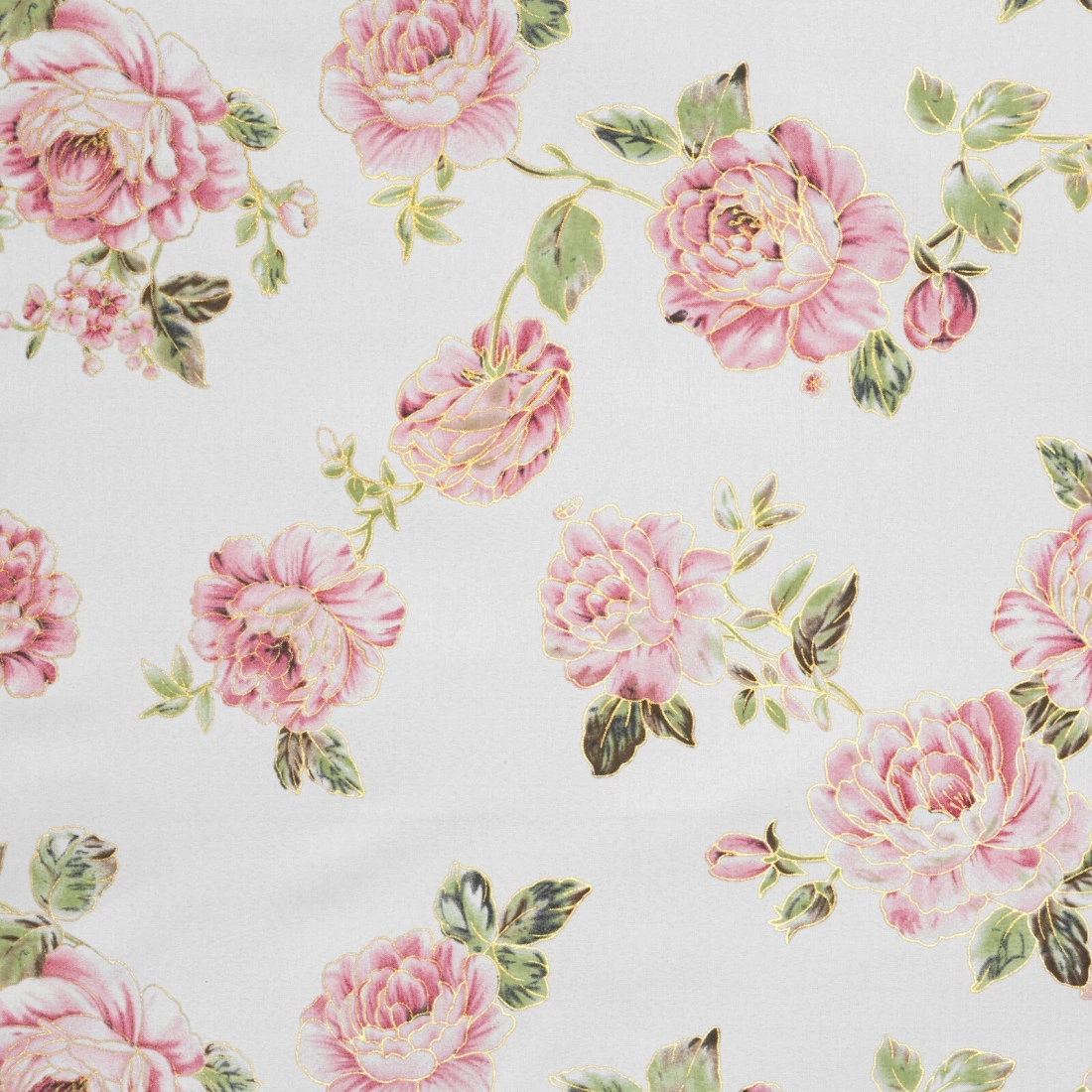 Záves 140x250 cm biely ružový na kovové krúžky AVANI