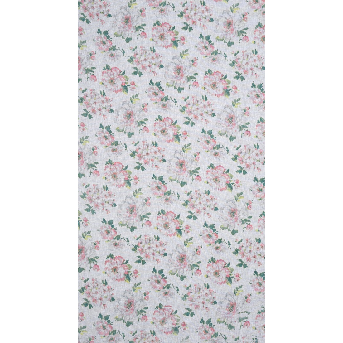 Záves 140x250 cm biely, ružový na kovové krúžky EMI