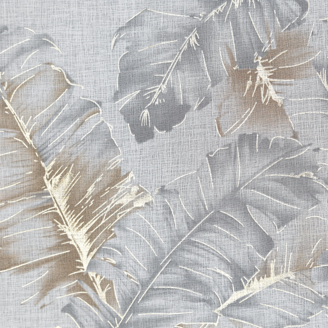 Záves 140x250 cm biely sivý na kovové krúžky LAYLA