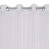 Záves 140x250 cm biely strieborný na kovové krúžky EMMA