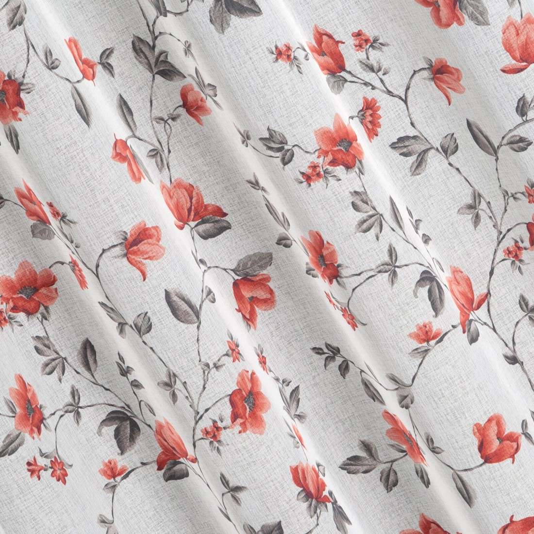 Záves 140x250 cm biely, tehlový na kovové krúžky JENNY