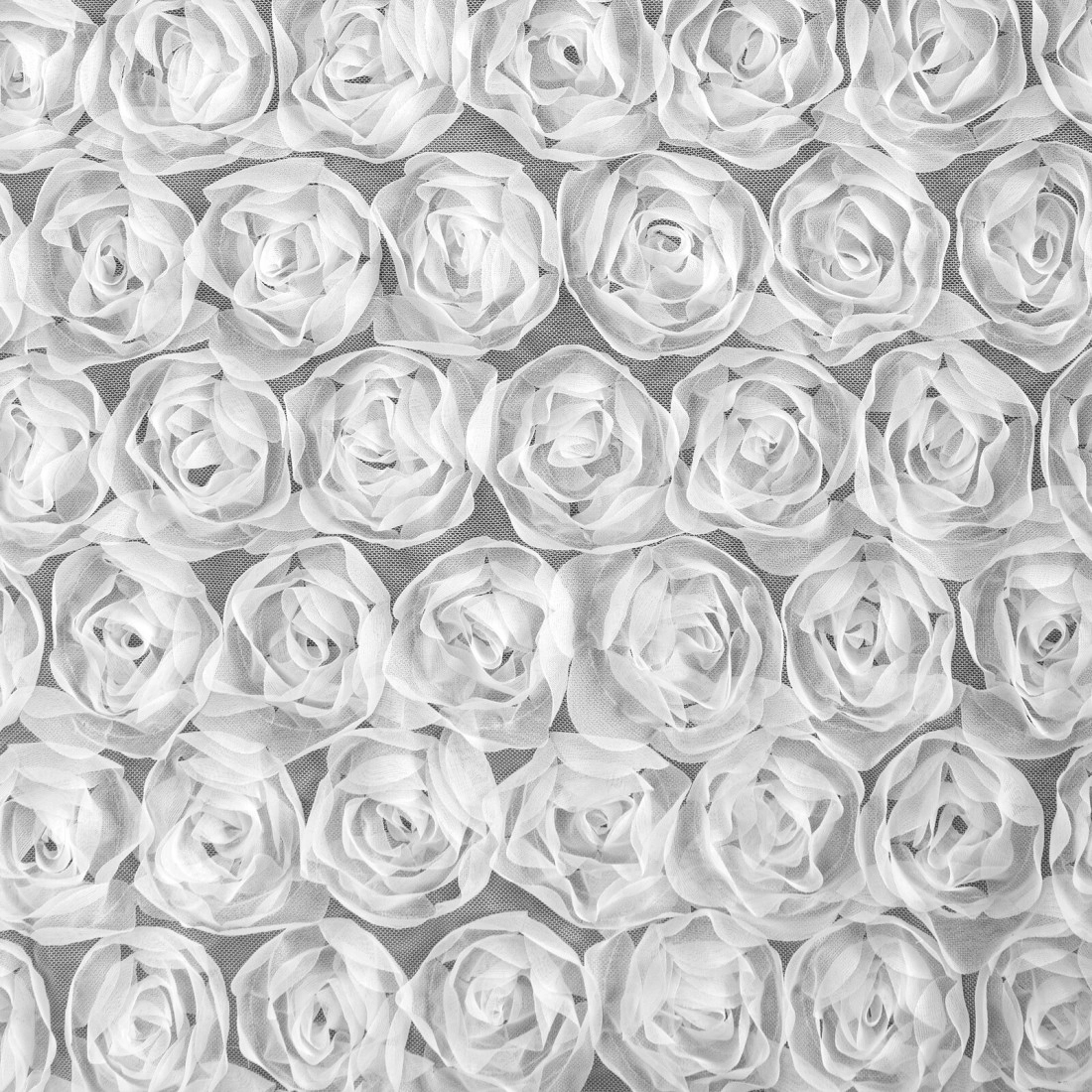 Záves 140x250 cm biely zo sieťky na kovové krúžky ROSES1 Eva Minge