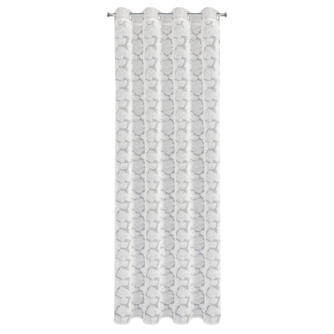 Záves 140x250 cm biely zo sieťoviny na kovové krúžky JASMIN Eva Minge