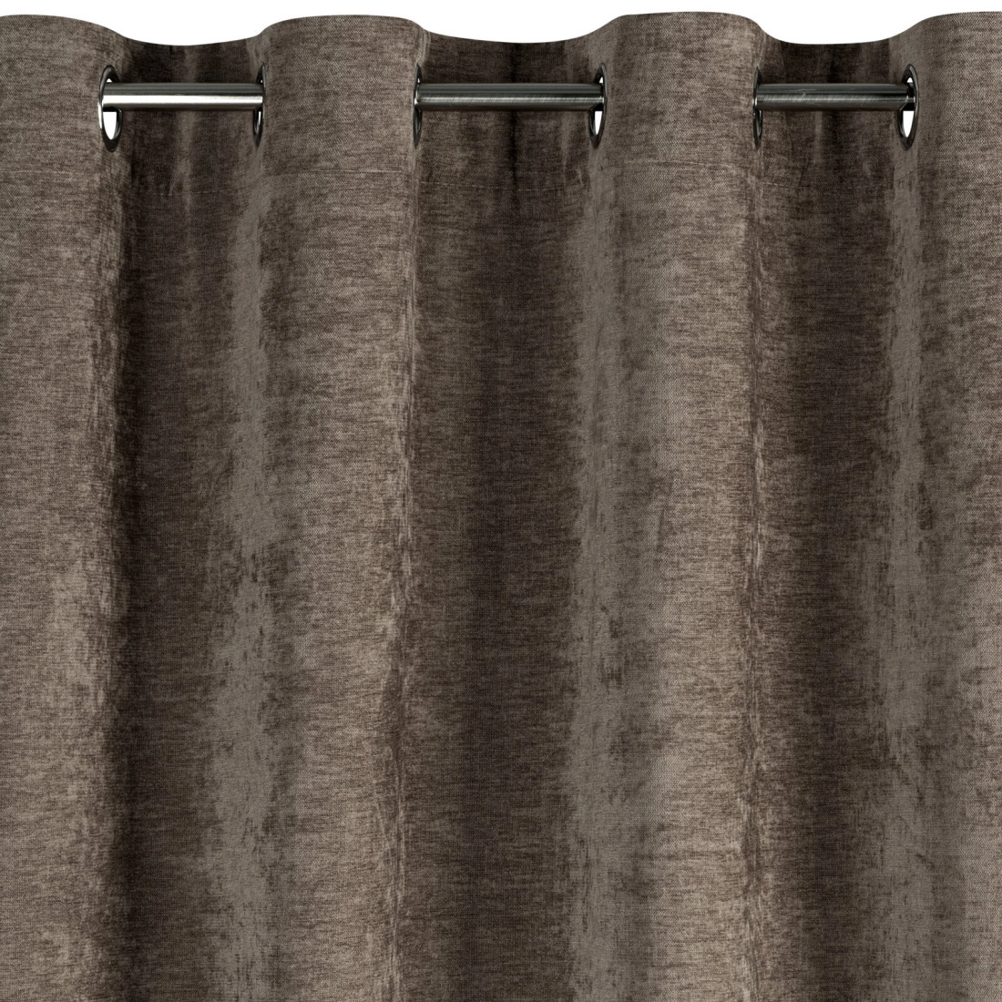 Závěs 140x250 cm chenilový světle hnědý na kovové kroužky VANI