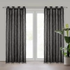 Záves 140x250 cm čierny na kovové krúžky AURORA Eva Minge