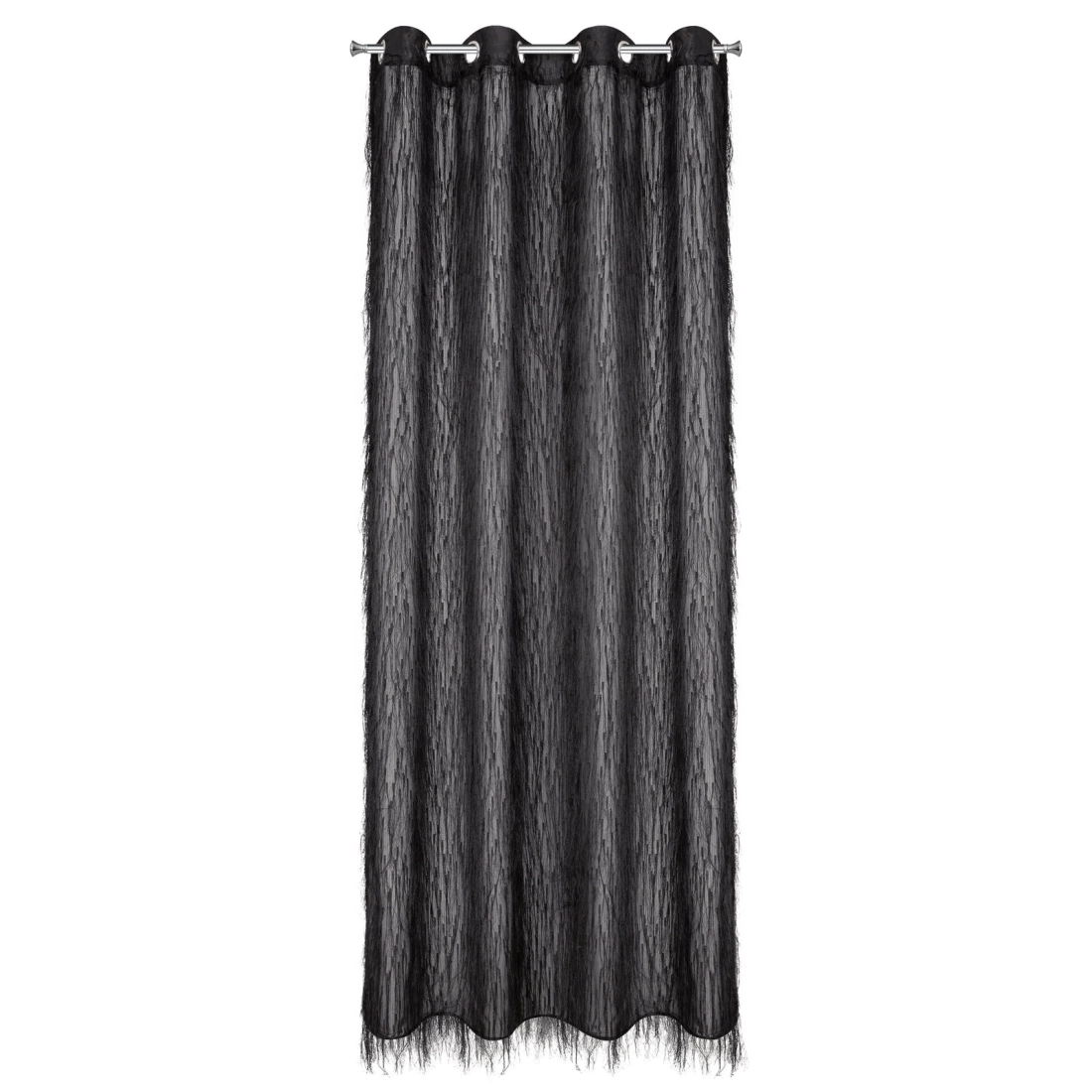 Záves 140x250 cm čierny na kovové krúžky AURORA Eva Minge