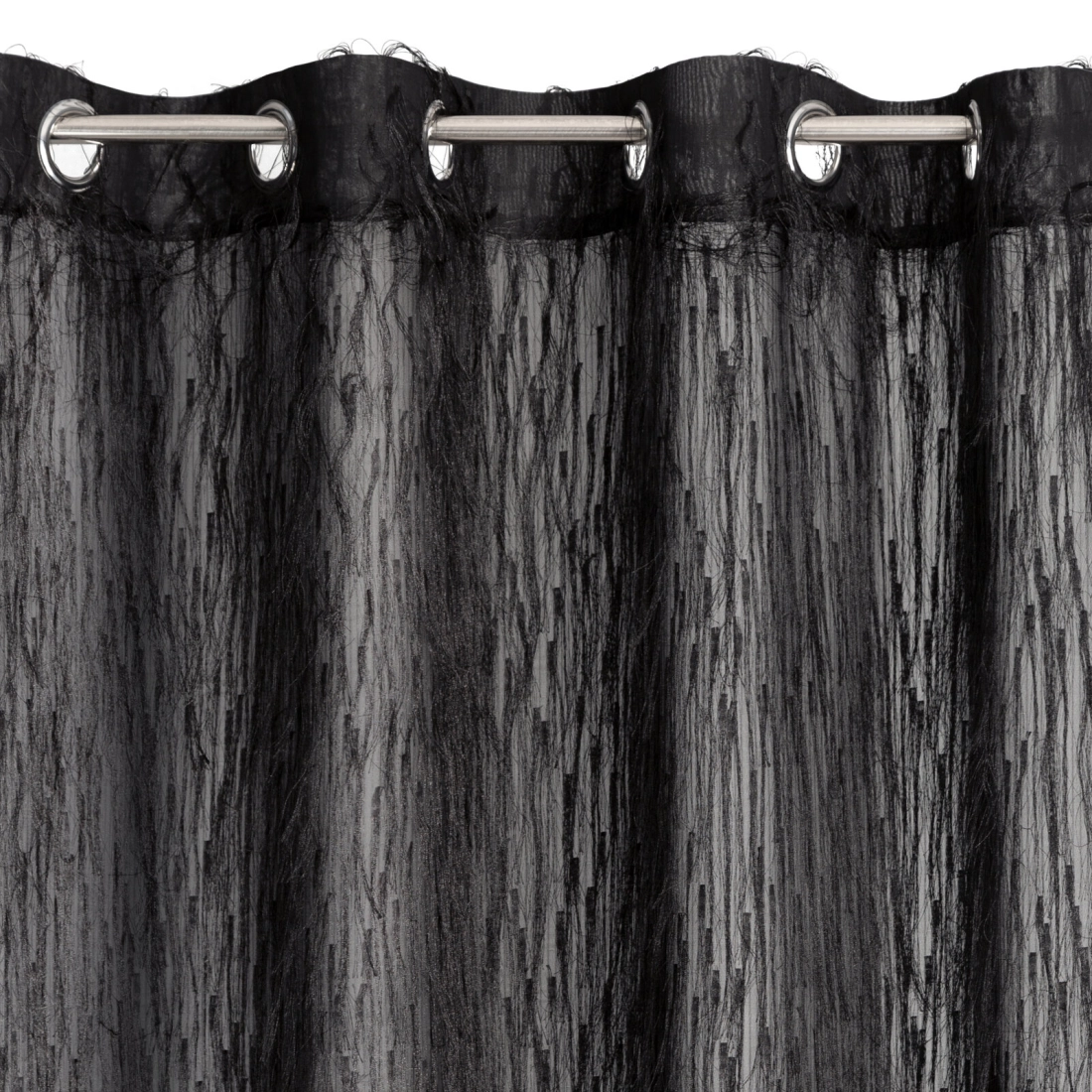 Záves 140x250 cm čierny na kovové krúžky AURORA Eva Minge