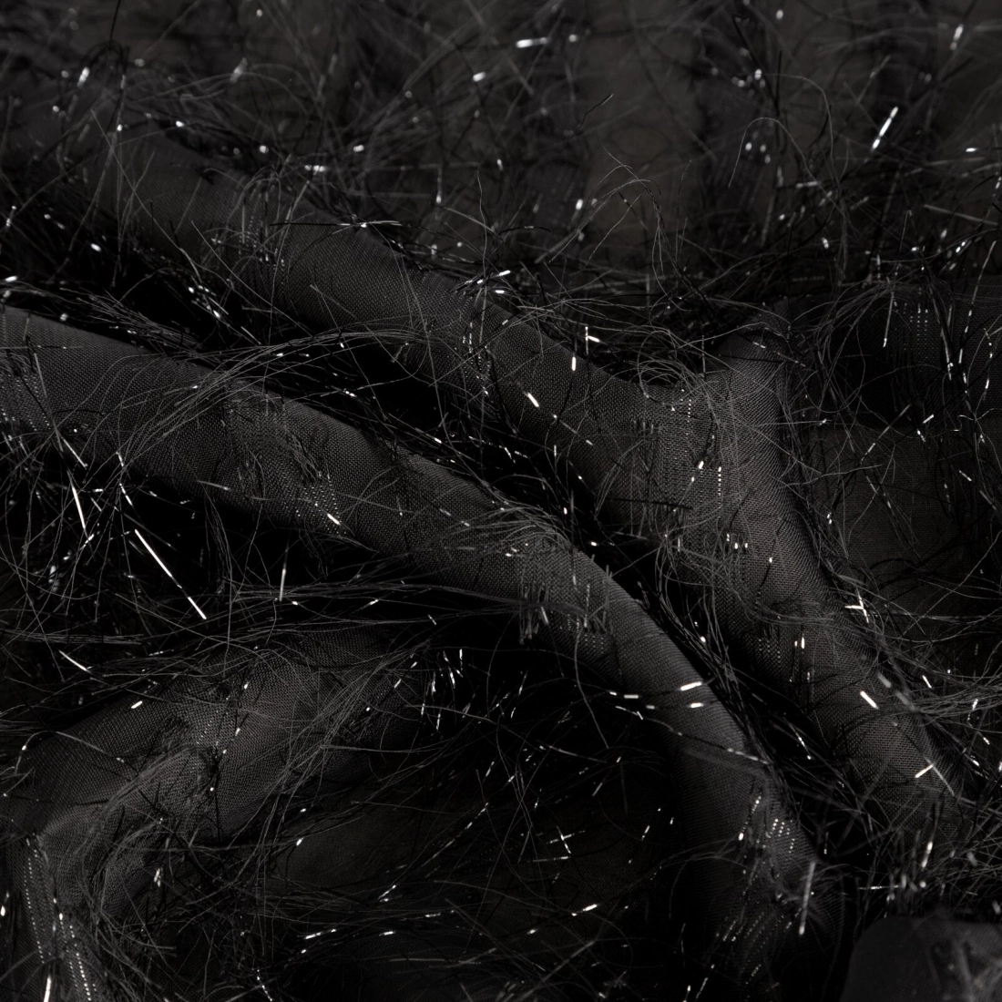 Záves 140x250 cm čierny na kovové krúžky LAUREL