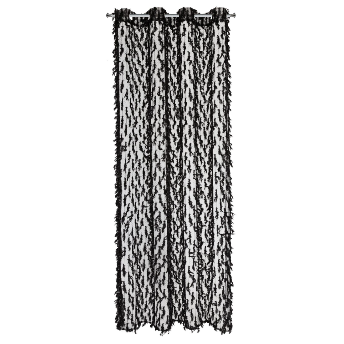 Záves 140x250 cm čierny na kovové krúžky VICTORIA Eva Minge