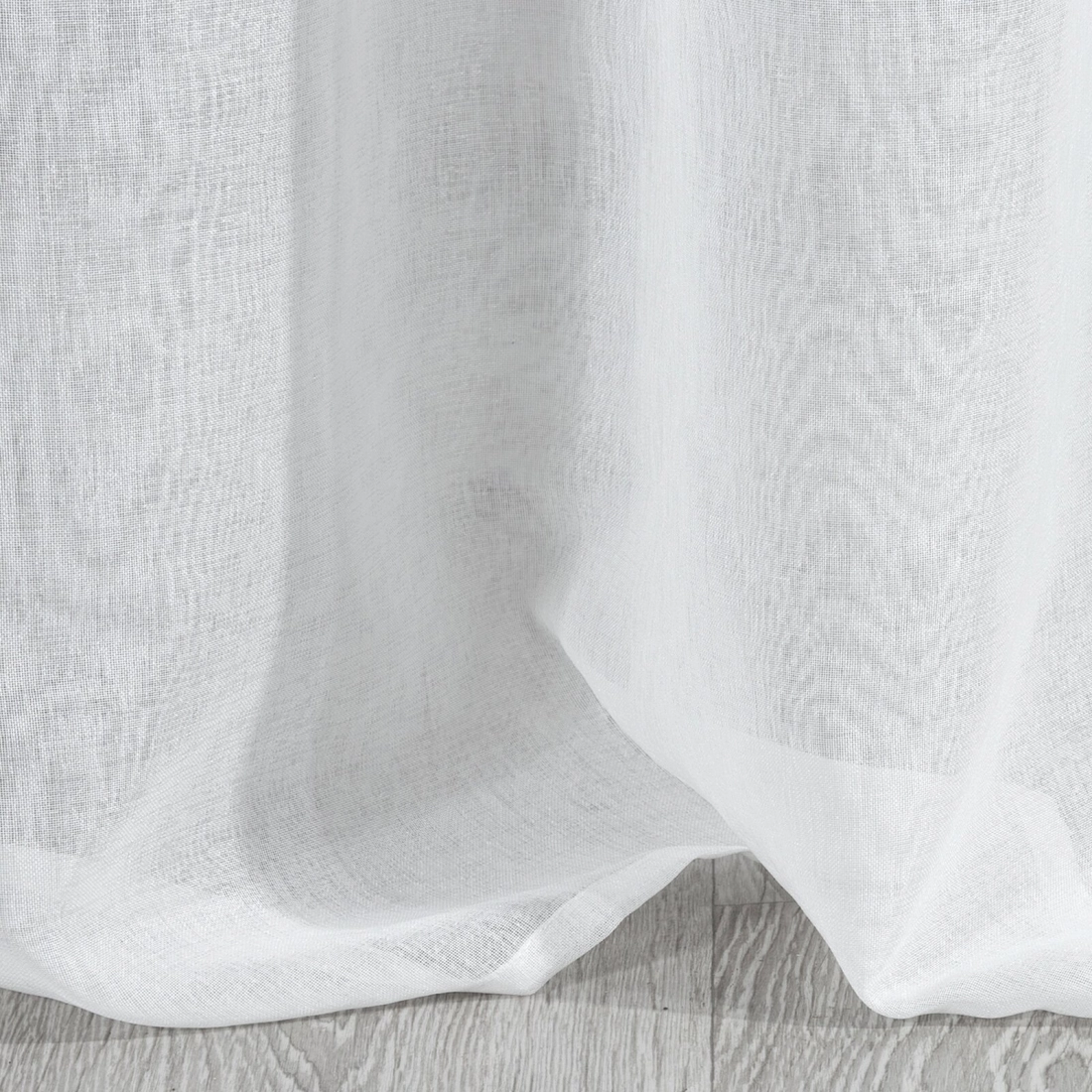 Závěs 140 x 250 cm, etaminový, bílo-grafitový, na kovových kroužcích, RAVIA