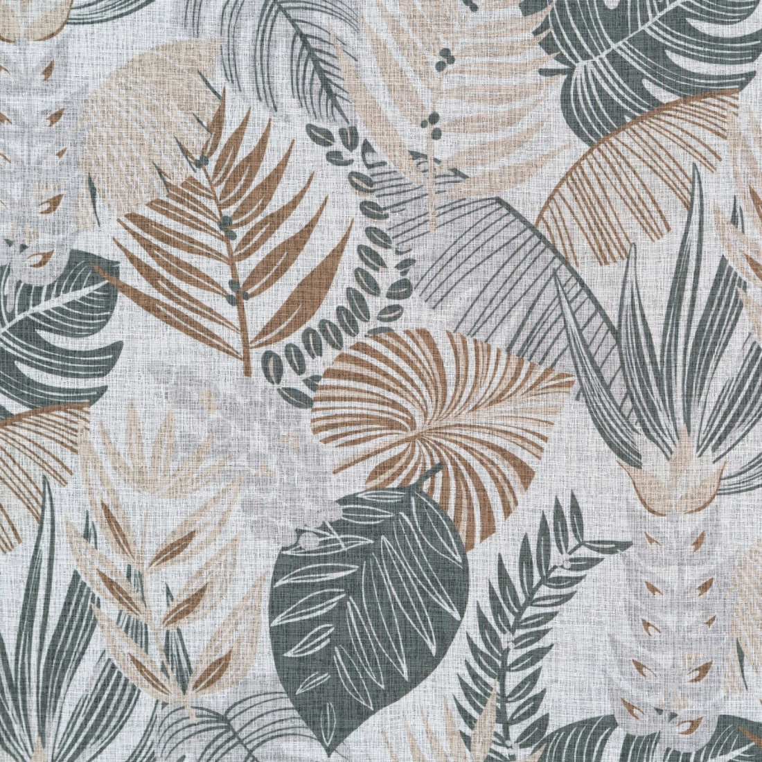 Záves 140x250 cm etamínový bielo-hnedý na kovové krúžky AMELA