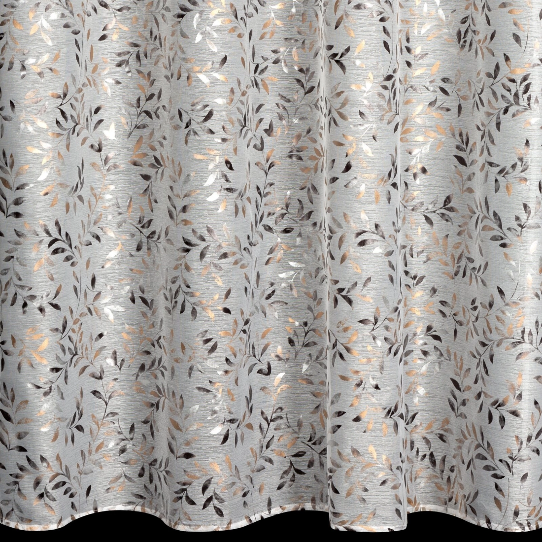 Záves 140x250 cm etamínový bielo sivý na kovové krúžky TERRY