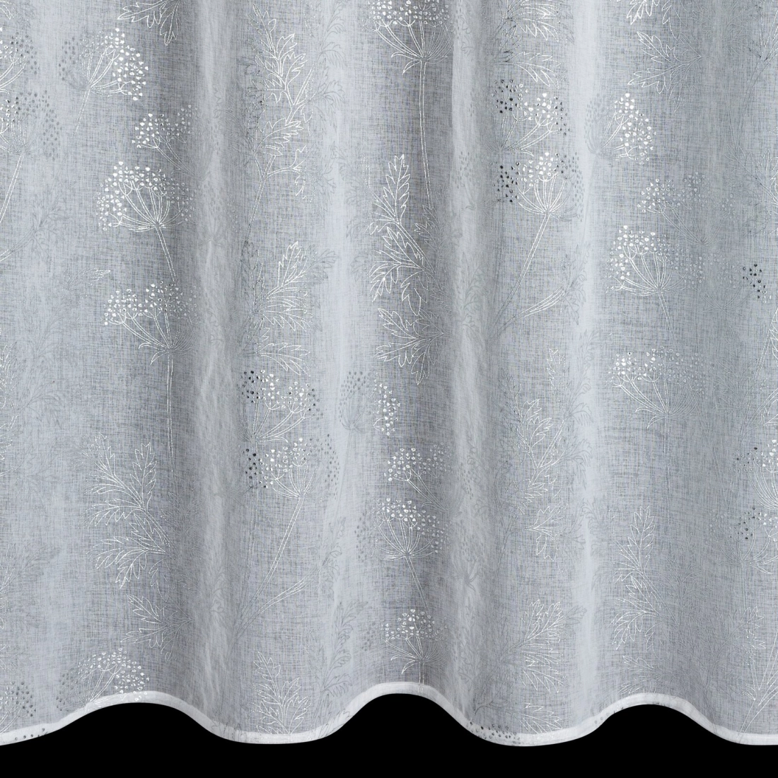 Záves 140x250 cm etamínový bielo striebristý na kovové krúžky JUNI