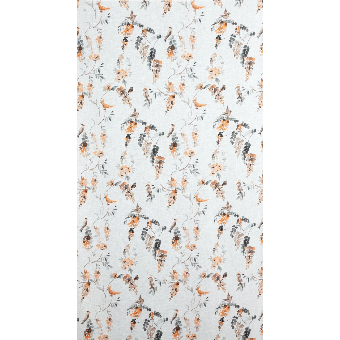 Záves 140x250 cm etamínový biely, pomarančový na kovové krúžky RIKI