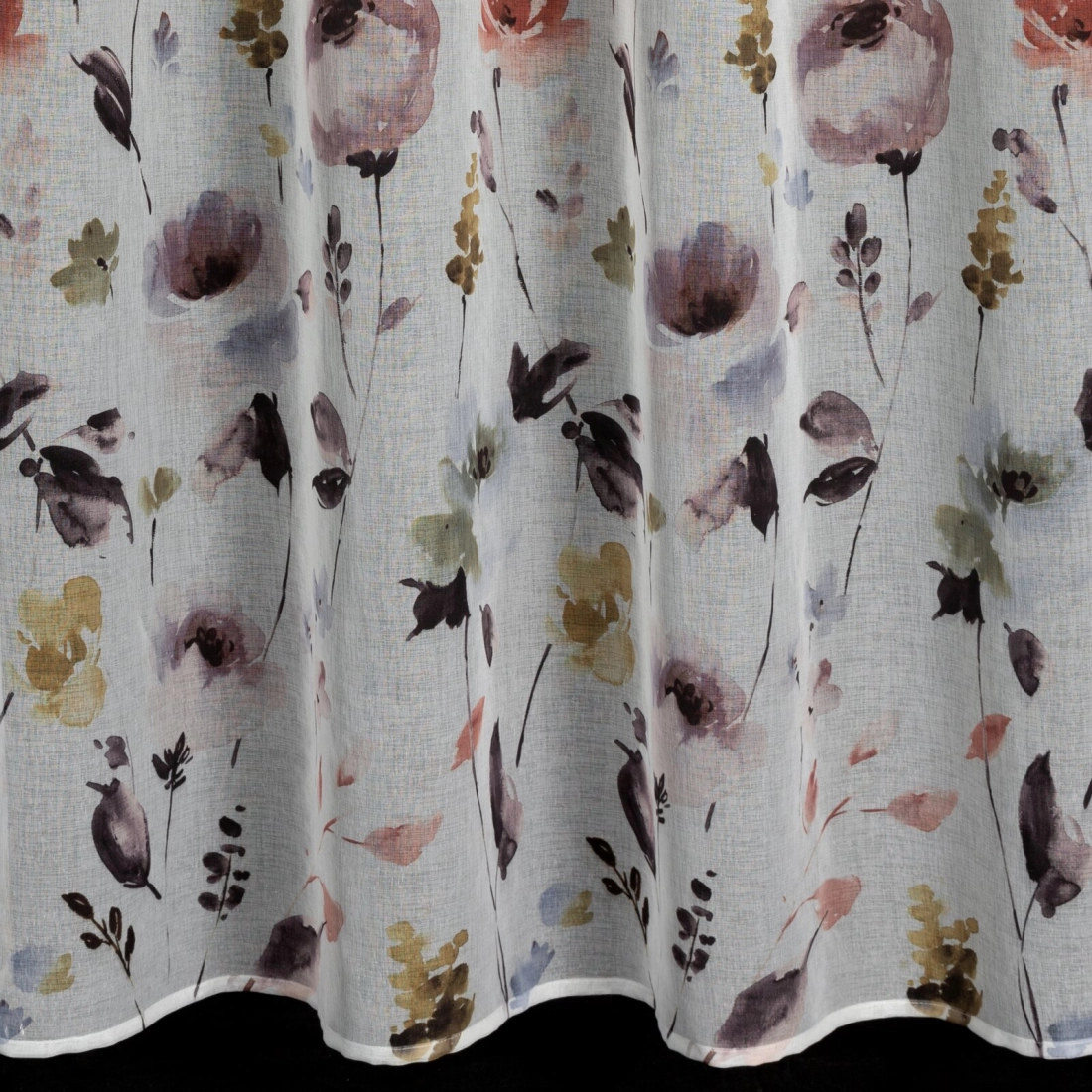 Záves 140x250 cm etamínový biely púdrový na kovové krúžky LAVIN