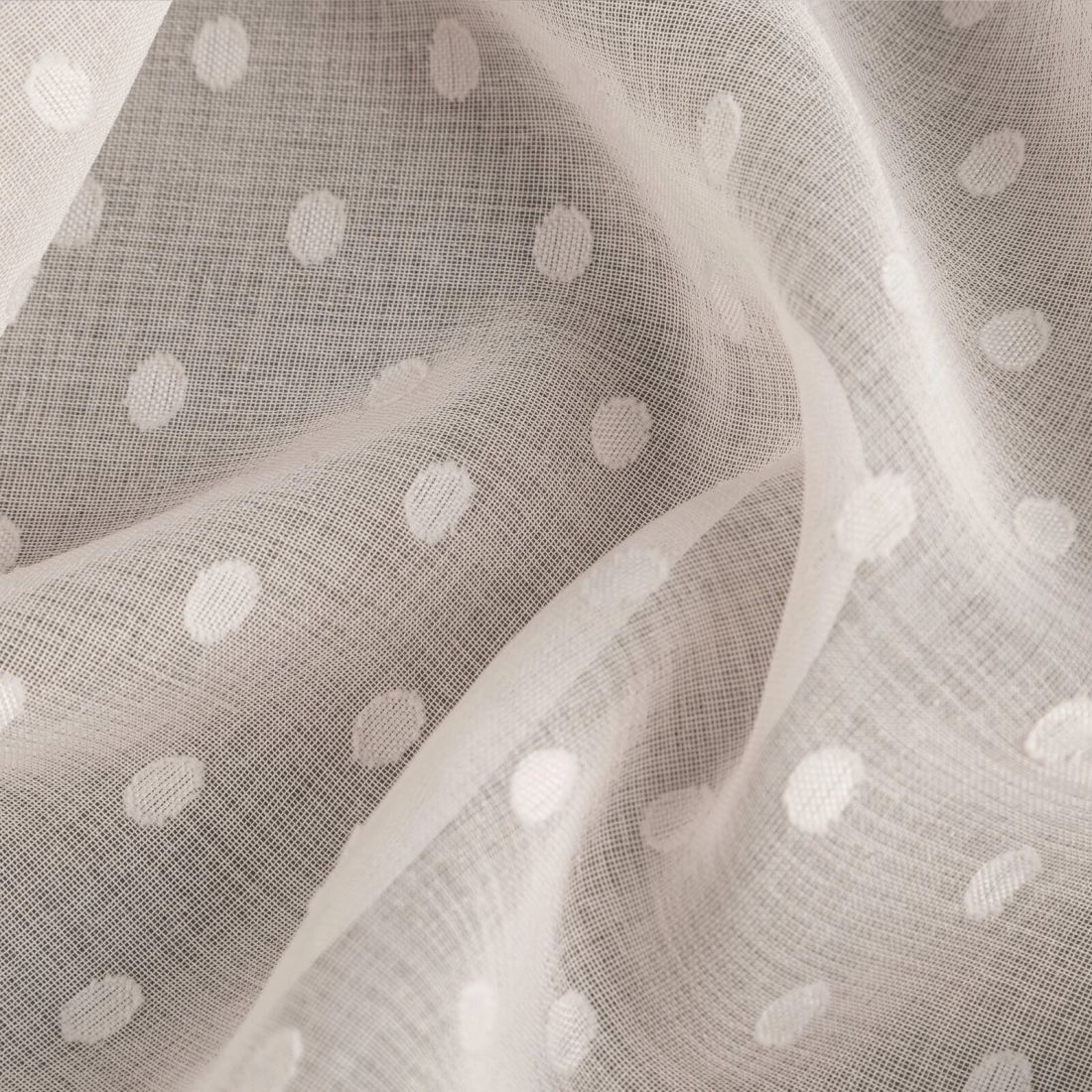 Záves 140x250 cm etamínový ružový bodkovaný na kovové krúžky HANIA