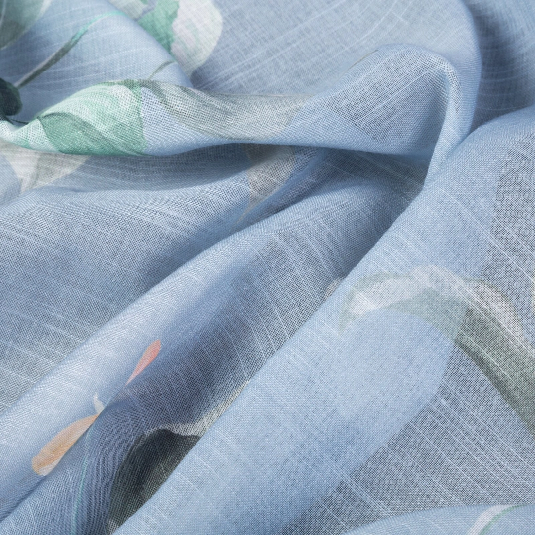 Záves 140x250 cm etamínový sivý fialový na kovové krúžky FLORA