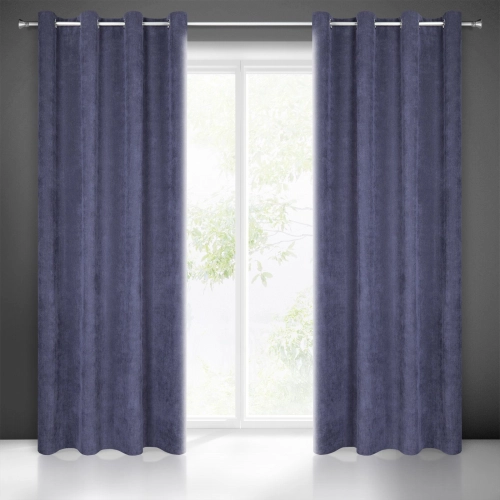 Záves 140x250 cm granátový na kovové krúžky JULIE