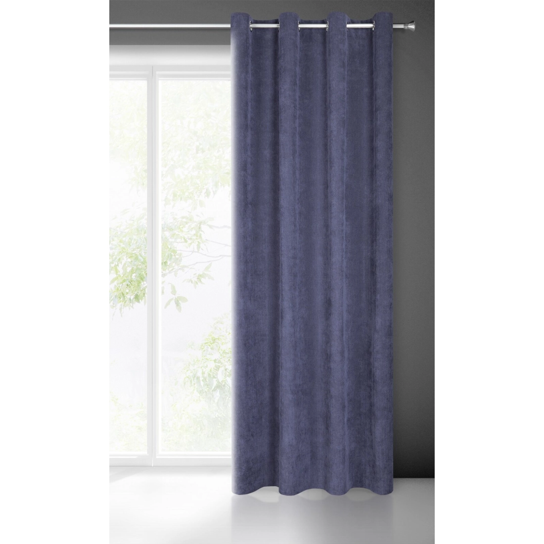 Záves 140x250 cm granátový na kovové krúžky JULIE