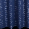 Záves 140x250 cm granátový so striebornou geometrickou potlačou na kovové krúžky EVI