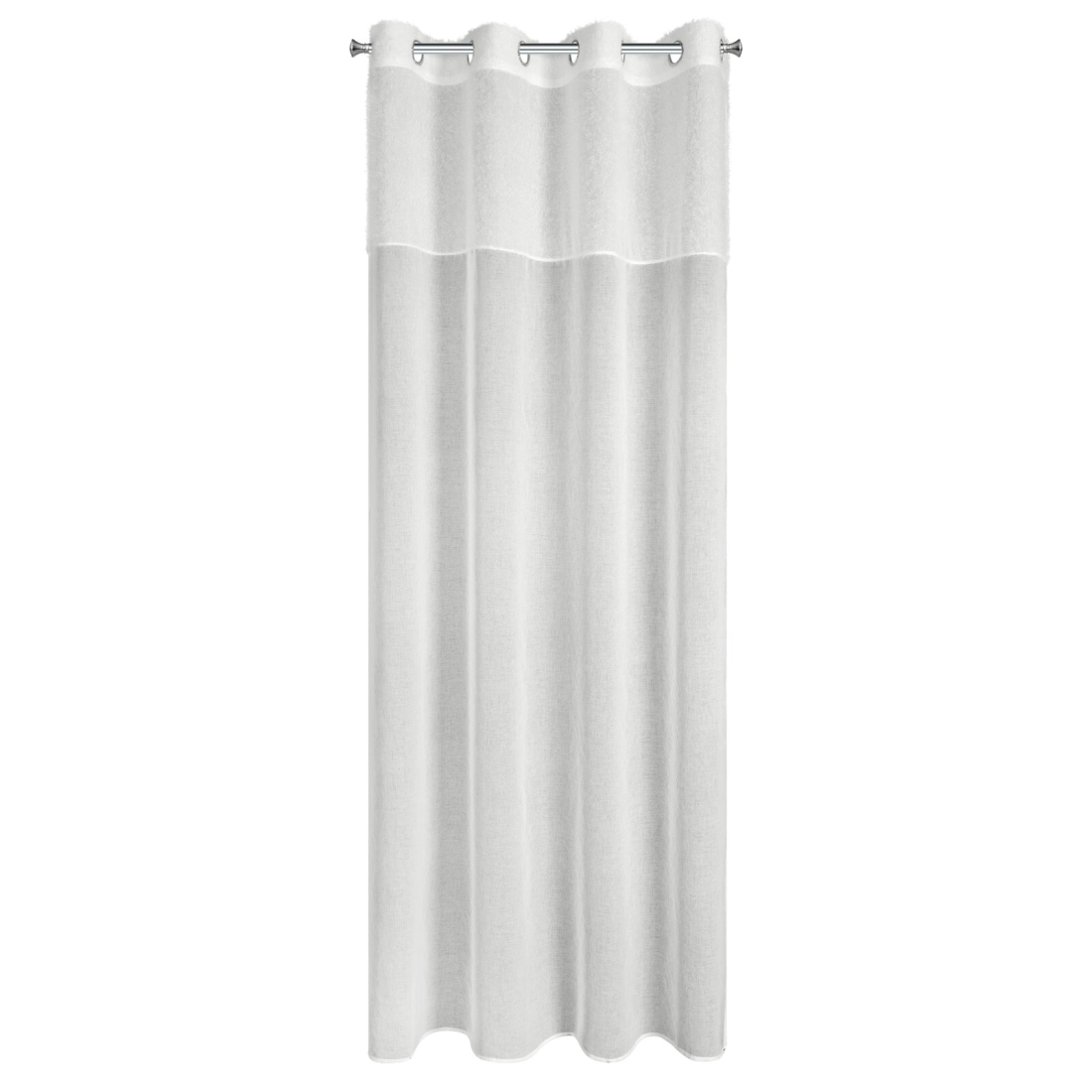 Záves 140x250 cm krémový na kovové krúžky AGIS
