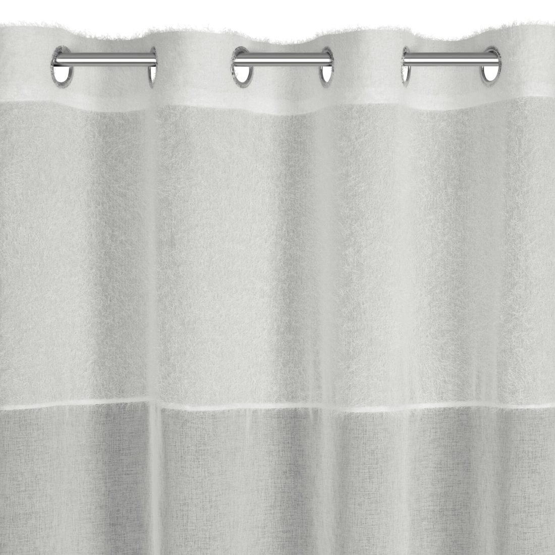 Záves 140x250 cm krémový na kovové krúžky AGIS