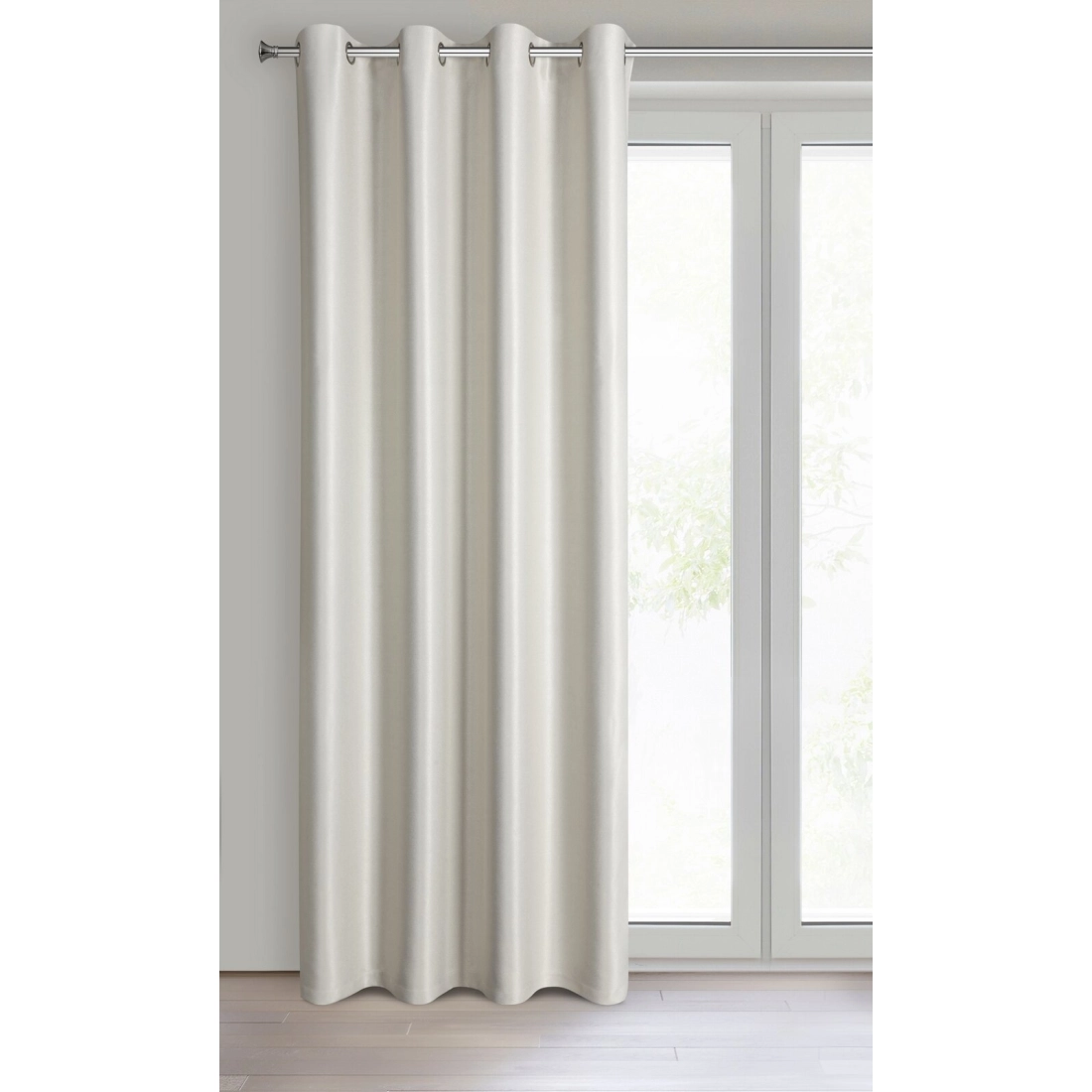 Záves 140x250 cm krémový na kovové krúžky SELINA