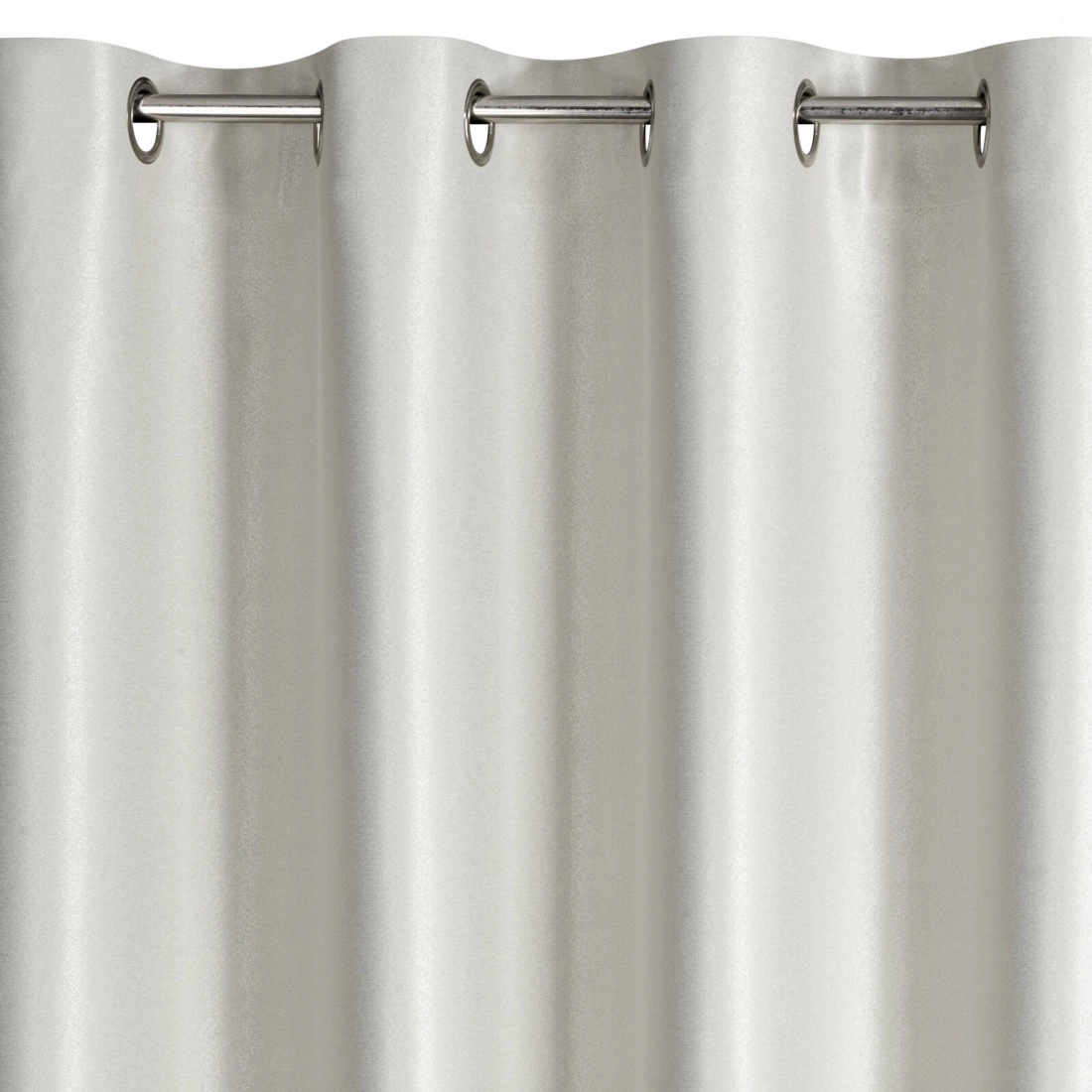 Záves 140x250 cm krémový na kovové krúžky SELINA