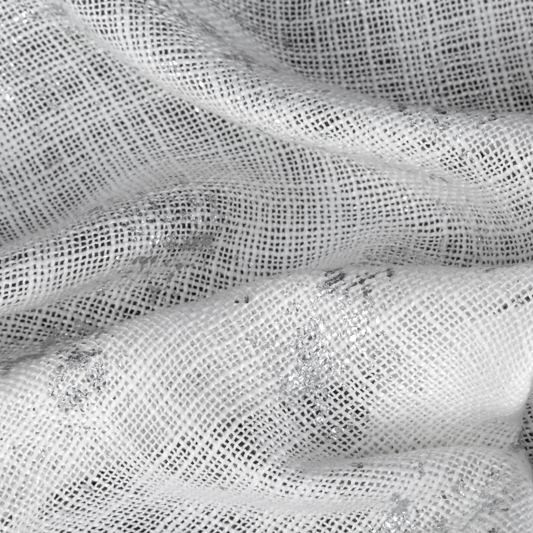 Závěs 140x250 cm krémový stříbřitý na kovové kroužky SOLANA