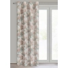 Záves 140x250 cm ľanovo-poliestrový béžový s kvetinovým vzorom na kovové krúžky DEMI