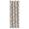 Záves 140x250 cm ľanovo-poliestrový béžový s kvetinovým vzorom na kovové krúžky DEMI