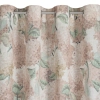Záves 140x250 cm ľanovo-poliestrový béžový s kvetinovým vzorom na kovové krúžky DEMI