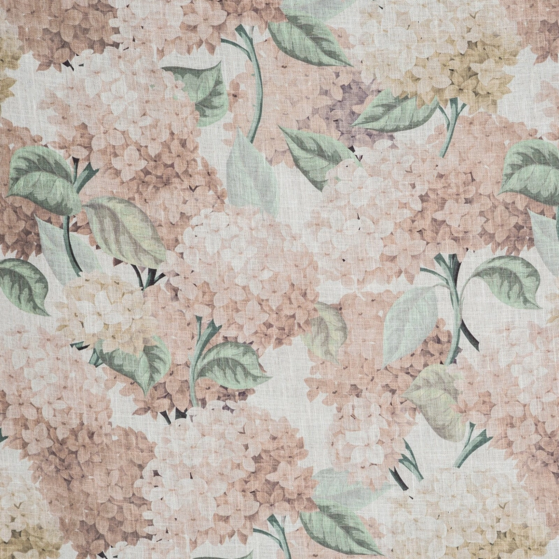 Záves 140x250 cm ľanovo-poliestrový béžový s kvetinovým vzorom na kovové krúžky DEMI