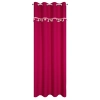 Záves 140x250 cm matný amarantový, púdrovo ružový na kovové krúžky MOON