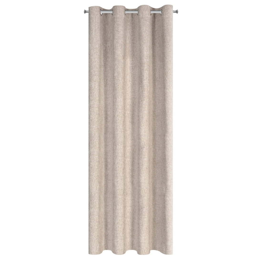 Záves 140x250 cm matný béžový na kovové krúžky ADELINA