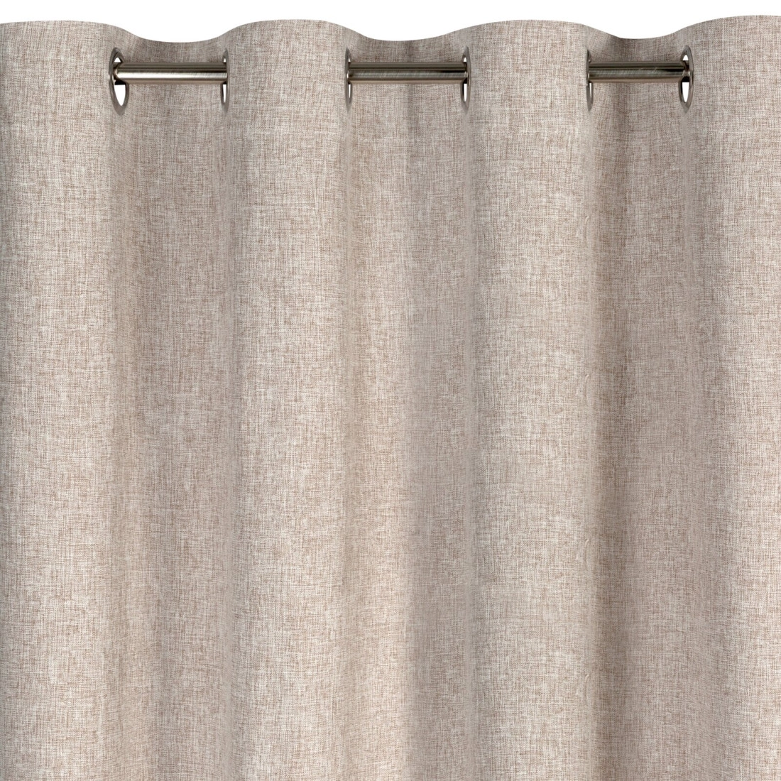 Záves 140x250 cm matný béžový na kovové krúžky ADELINA
